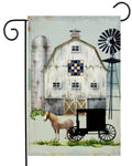 Barn Amish Buggy Garden Flag G