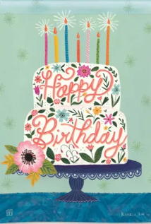 Birthday Cake Garden Flag