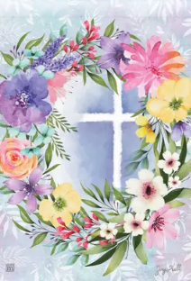 Blessed Easter Garden Flag