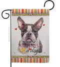 Gray Boston Terrier Happiness Animals Dog Decor Flag