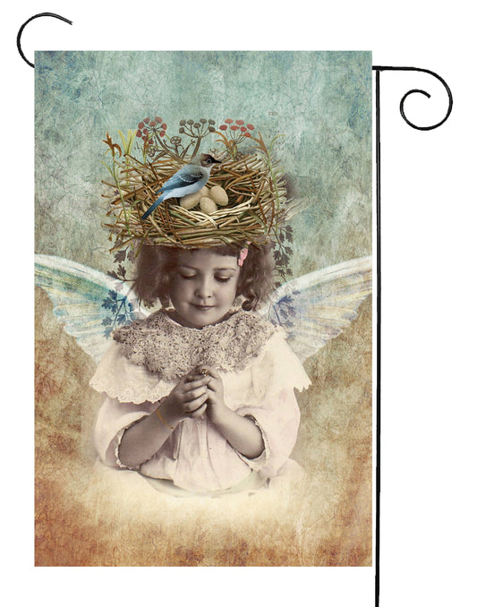 Garden Angel Child Garden Flag G2179