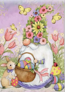 Easter Gnome Garden Flag