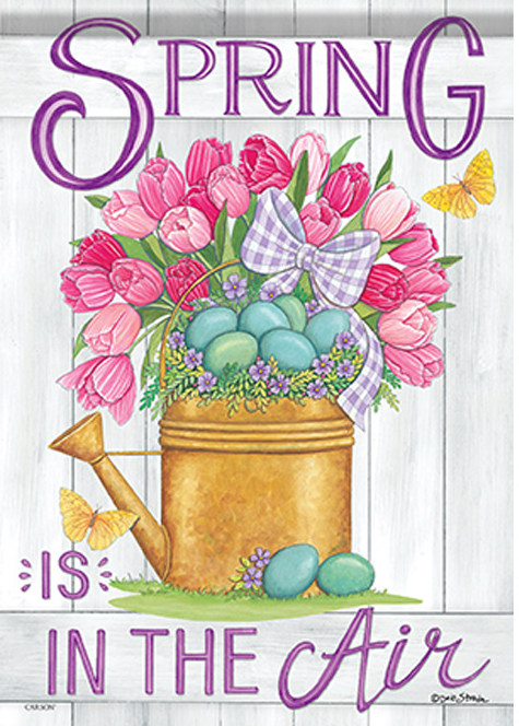 "Easter Watering Can" Dura Soft™ Flag Garden size SPARKLES