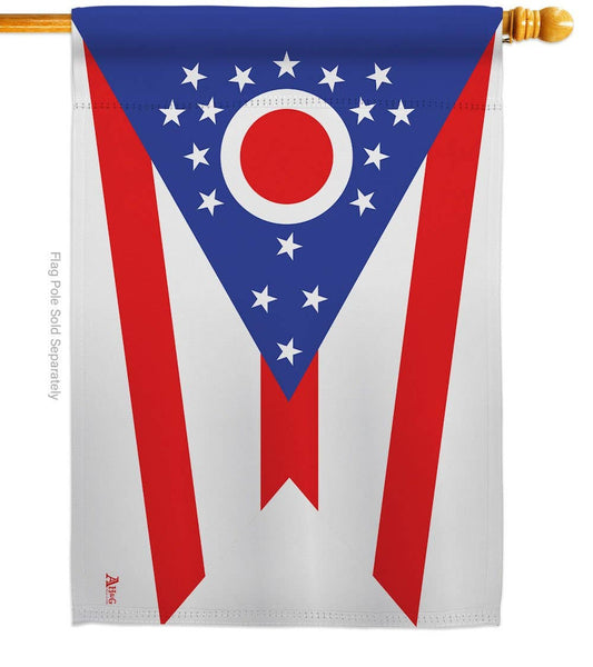 Ohio Americana States Decor Flag