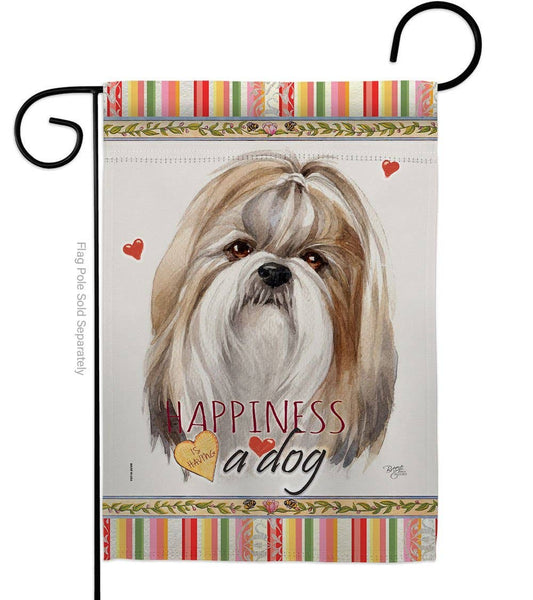 Shih Tzu Happiness Animals Dog Decor Flag