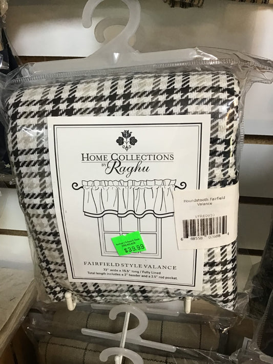 Fairfield Style Valance Houndstooth