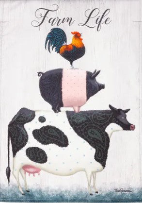 Farm Life Strie Garden Suede Flag