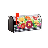 Summer Floral with Butterflies Mailbox Cover