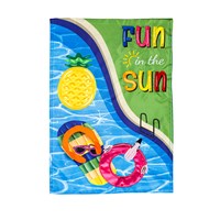 Fun in the Sun Pool Day Garden Applique Flag