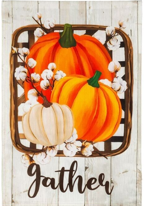 Gather Basket Garden Flag