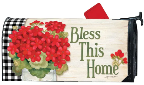 Geranium Blooms Mailbox Cover