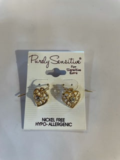 Purely Sensitive Gold Tone Earrings PIERCED