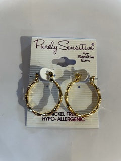 Purely Sensitive Gold Tone Earrings PIERCED