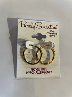 Purely Sensitive Gold Tone Earrings PIERCED