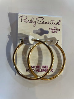 Purely Sensitive Gold Tone Earrings PIERCED
