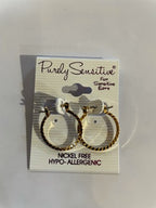 Purely Sensitive Gold Tone Earrings PIERCED