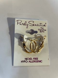 Purely Sensitive Gold Tone Earrings PIERCED
