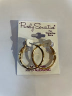 Purely Sensitive Gold Tone Earrings PIERCED
