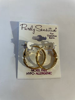 Purely Sensitive Gold Tone Earrings PIERCED