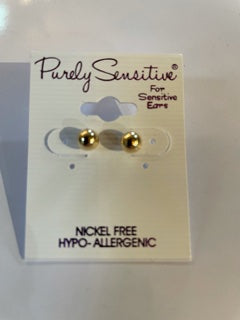 Purely Sensitive Gold Tone Earrings PIERCED