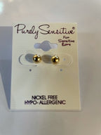 Purely Sensitive Gold Tone Earrings PIERCED