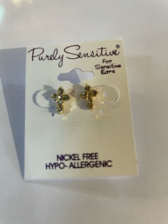 Purely Sensitive Gold Tone Earrings PIERCED