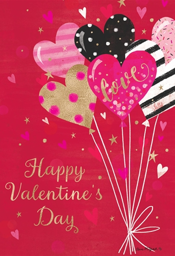 Happy Valentine's Day flag