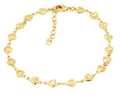 Hearts Anklet Gold-Tone or Silver-Tone