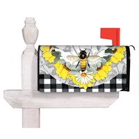 Honey Bee and Flowers Mailbox Cover