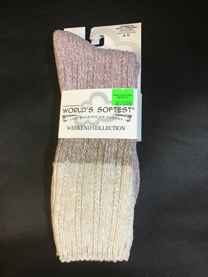World's Softest Weekend Collection Crew Socks