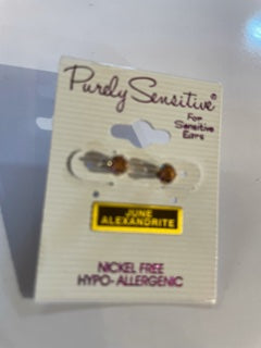 Purely Sensitive Birthstone Earrings PIERCED