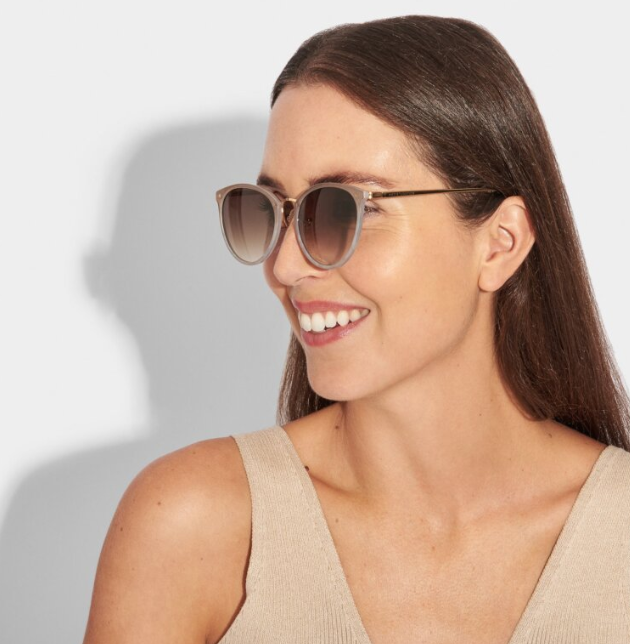 SANTORINI SUNGLASSES | Taupe Gradient | 1 15/16" x 5 1/8" x 5 5/16"