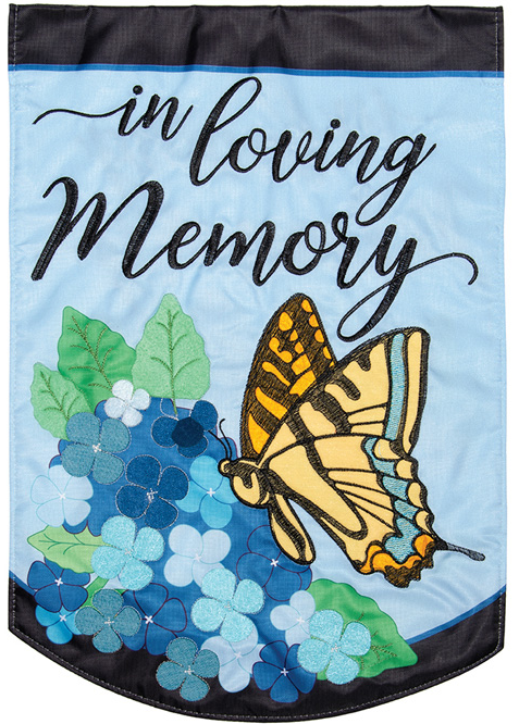 "Loving Memory" Double Applique Garden Flag