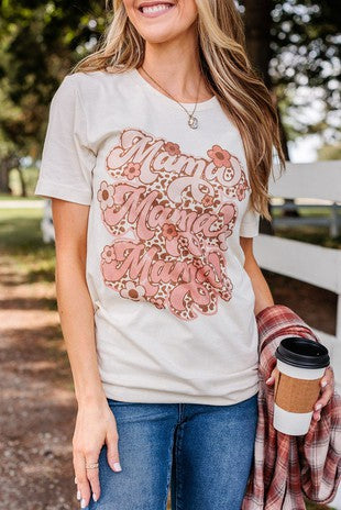 Mama Flower Print Tee