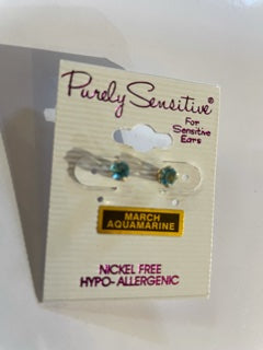 Purely Sensitive Birthstone Earrings PIERCED