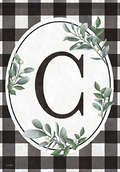 Buffalo Check Monogram Garden Flag