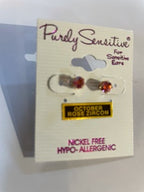 Purely Sensitive Birthstone Earrings PIERCED