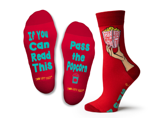 TWO LEFT FEET Pass the Popcorn Socks