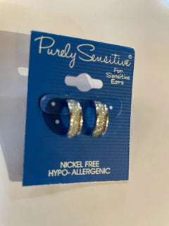 Purely Sensitive Silver Tone Earrings PIERCED