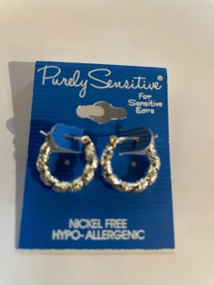 Purely Sensitive Silver Tone Earrings PIERCED
