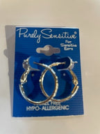 Purely Sensitive Silver Tone Earrings PIERCED