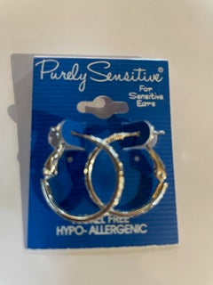 Purely Sensitive Silver Tone Earrings PIERCED