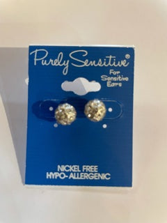 Purely Sensitive Silver Tone Earrings PIERCED