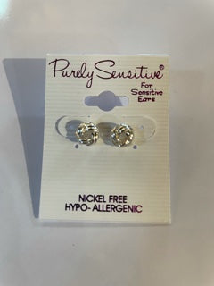 Purely Sensitive Silver Tone Earrings PIERCED
