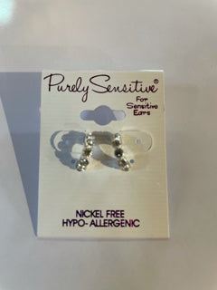 Purely Sensitive Silver Tone Earrings PIERCED
