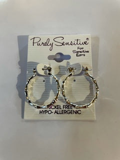 Purely Sensitive Silver Tone Earrings PIERCED