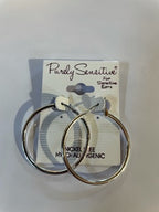 Purely Sensitive Silver Tone Earrings PIERCED