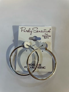 Purely Sensitive Silver Tone Earrings PIERCED