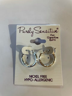 Purely Sensitive Silver Tone Earrings PIERCED