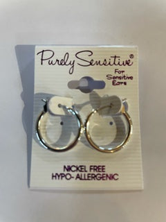 Purely Sensitive Silver Tone Earrings PIERCED